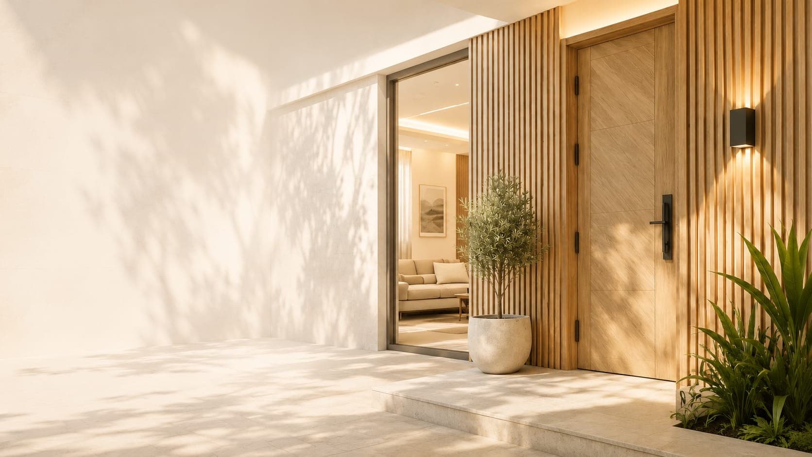 Burdeen — premium WPC door in a refined interior setting